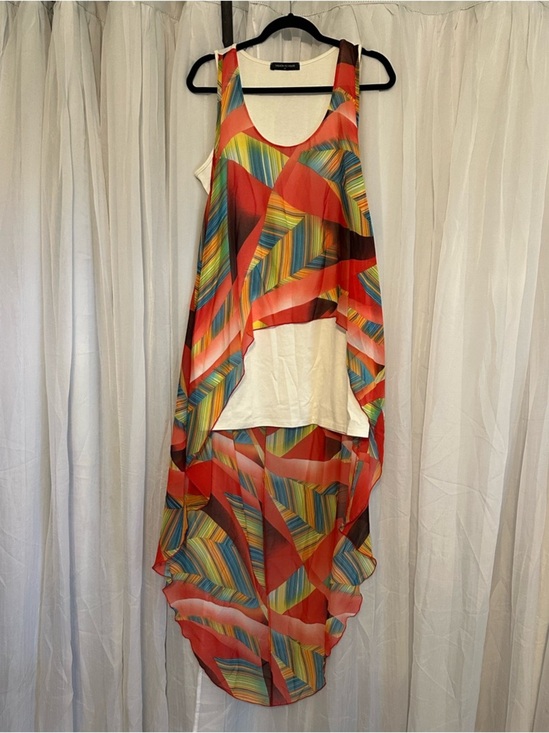 Fashion to Figure Dresses & Skirts - Fashion to Figure unique dress with uneven hemline and geometric design.